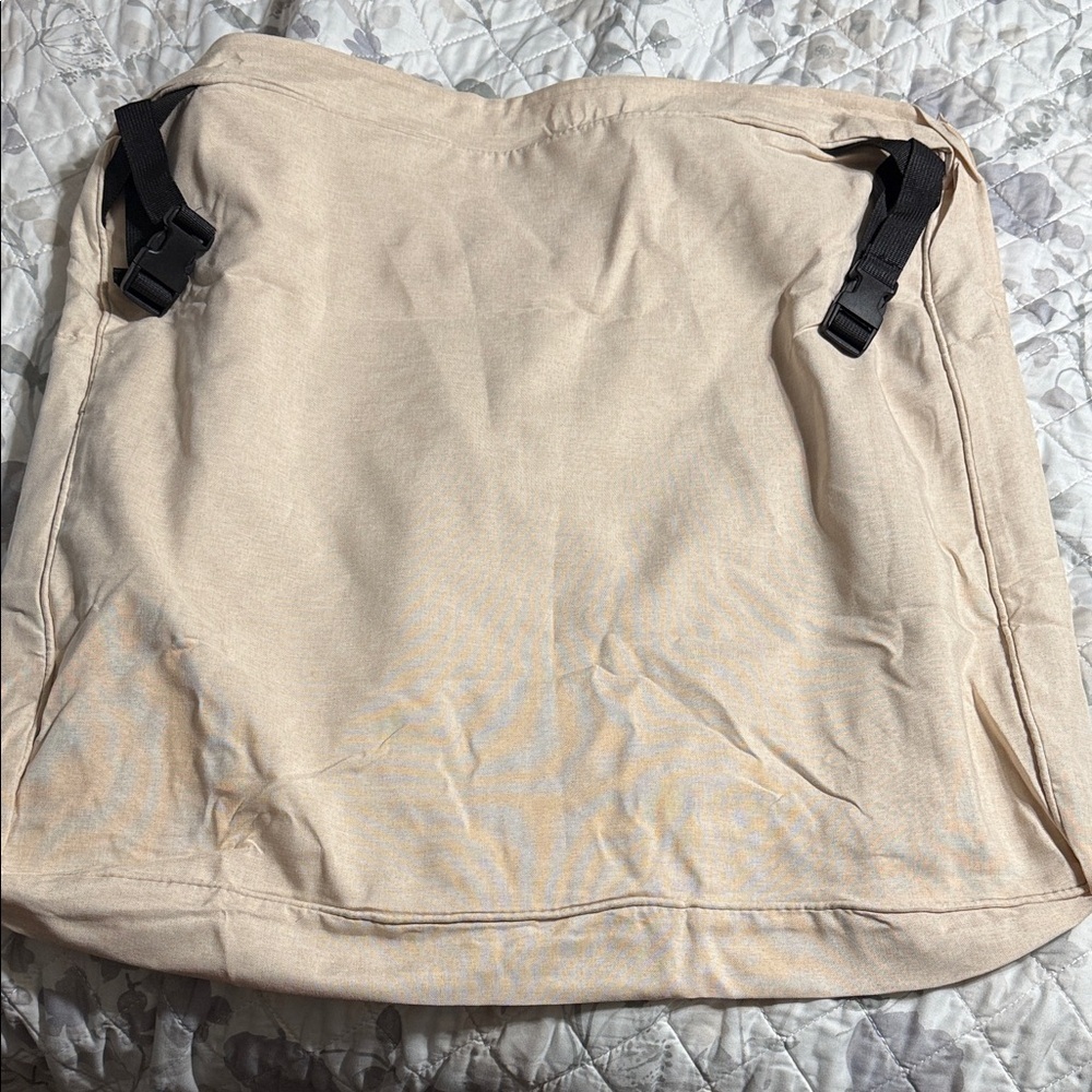 Outdoor cushion cover - Beige with Black Straps